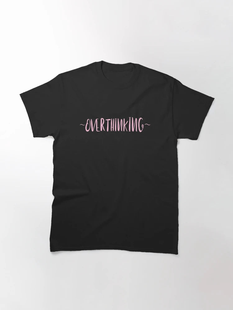 Overthinking Minimalist Bold Text Sticker (Pink)