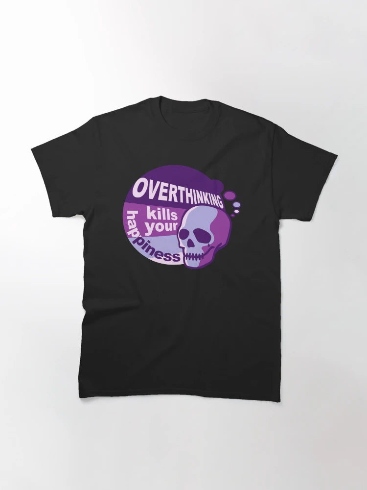 Overthinking kills your happiness Retro style Purple