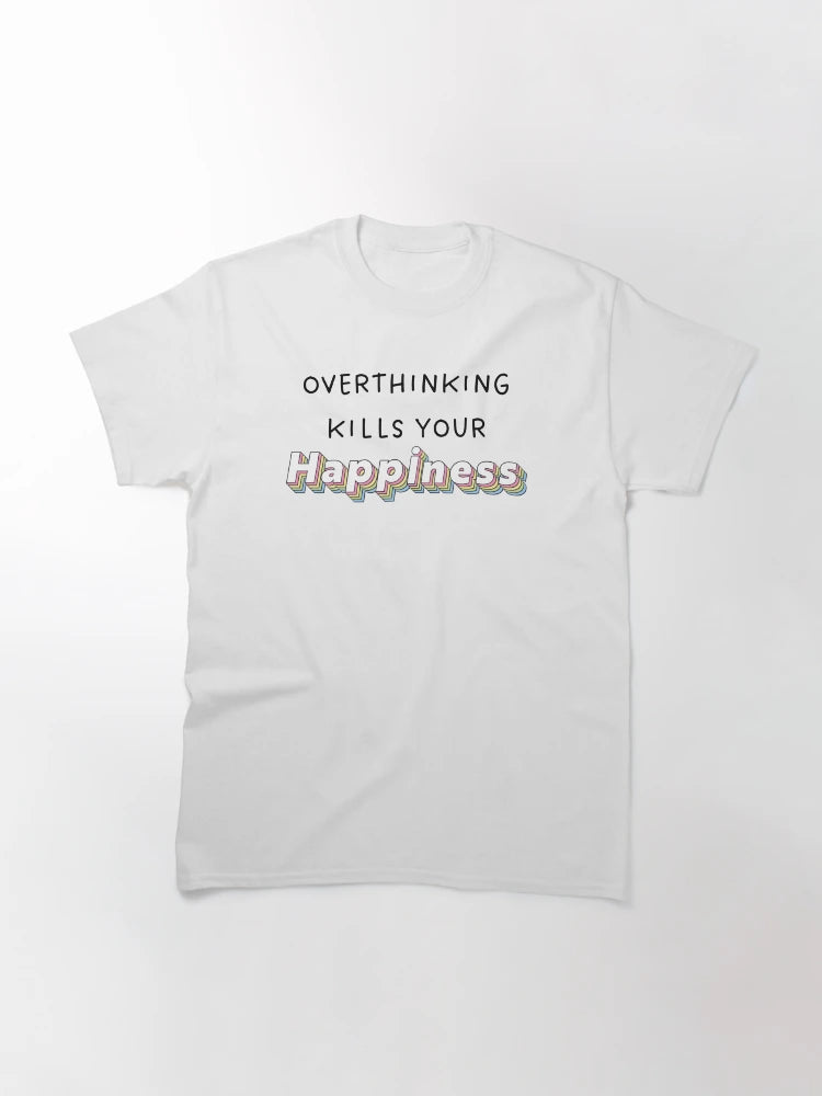 Overthinking Kills Your Happiness, Retro colorful style