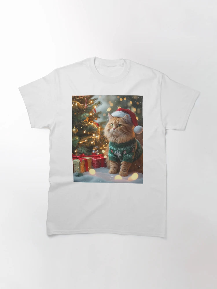 Festive Christmas Cat in Santa Hat – Cute Holiday Design