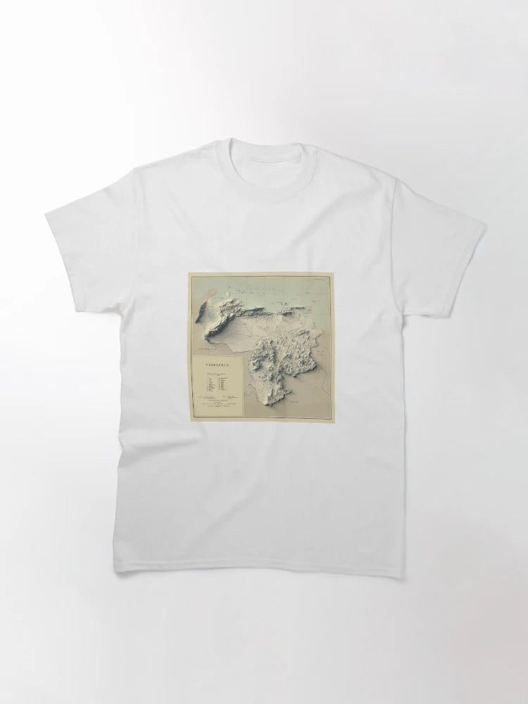 1948 Venezuela Relief Map 3D digitally-rendered