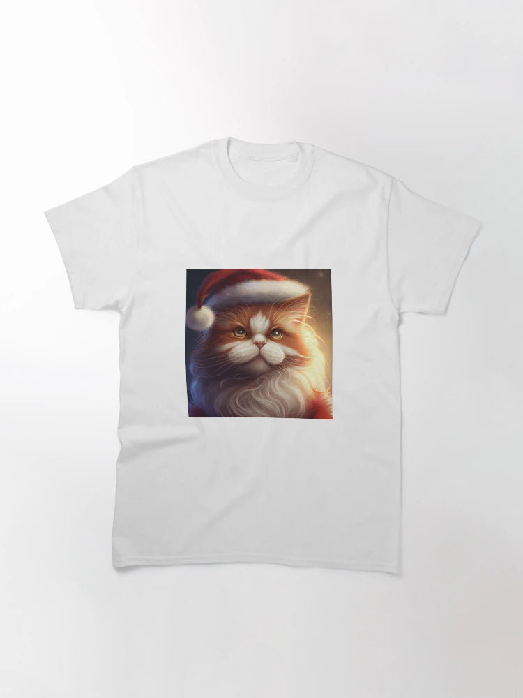 Ginger ragdoll cat as Santa