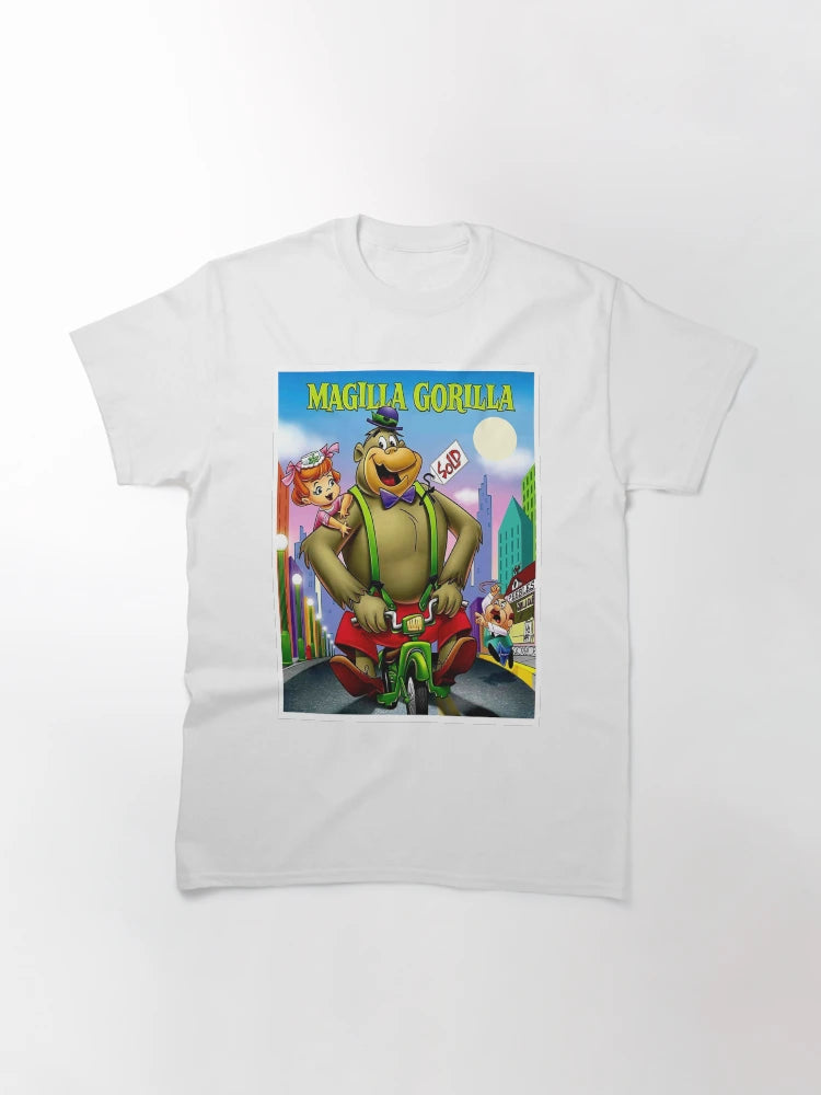 MAGILLA GORILLA : Vintage Cartoon Abstract Character on a Motorcycle Print