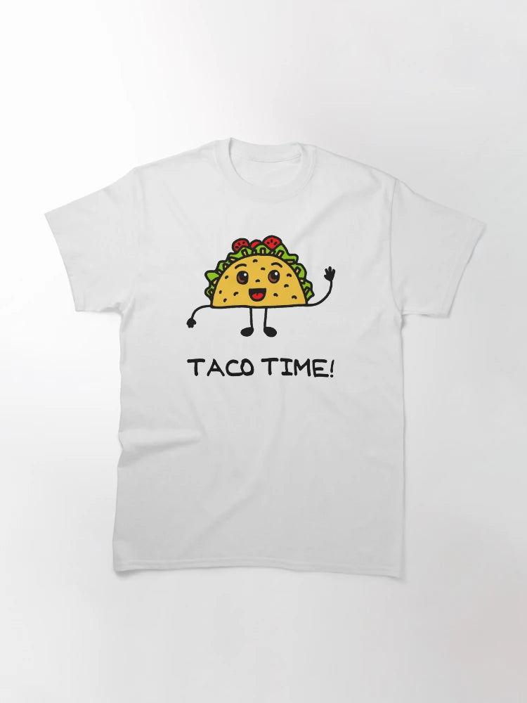 Taco Time Cute Mexican Food Funny Cartoon Character Cool Yummy Tacos