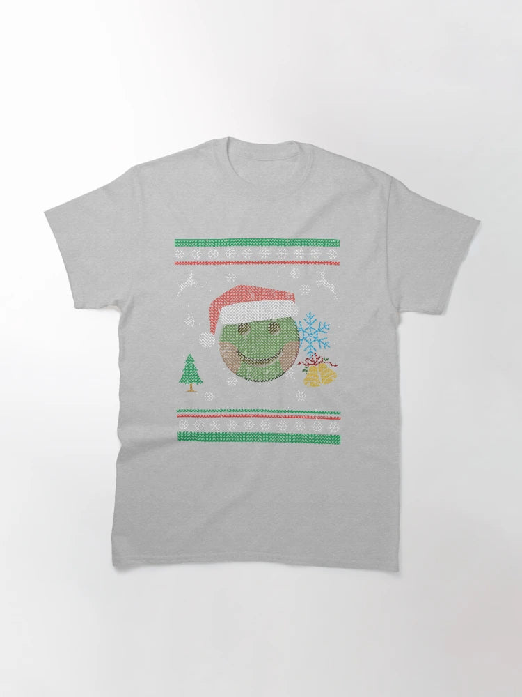 Funny Smiling Santa Emoticon Ugly Christmas Sweater Shirt
