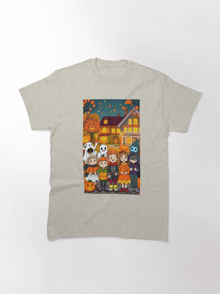 Enfants Halloween & lampe citrouille. Halloween Kids & Pumpkin Lamp