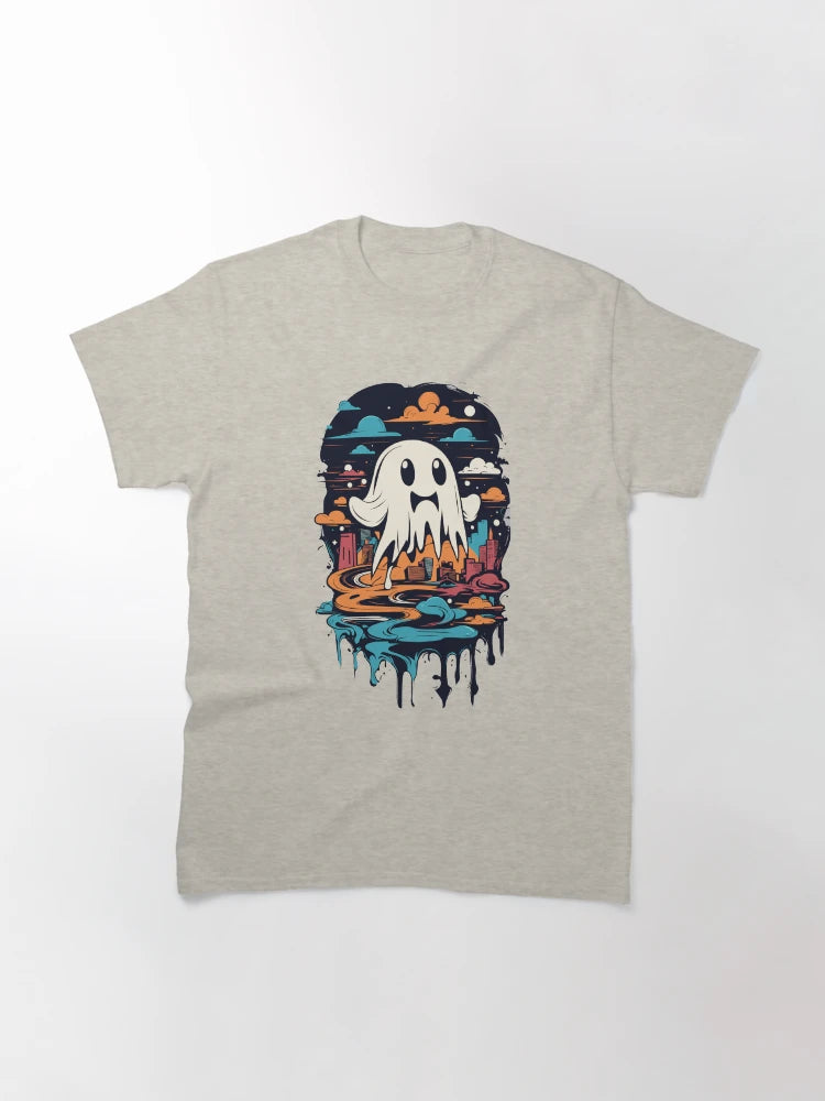 Funny Halloween Boo Ghost in The City