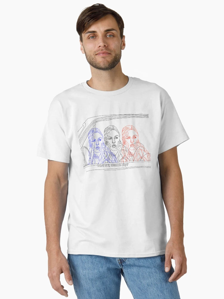 'what is it, asshole day?' 10 things i hate about you line art design with red & blue