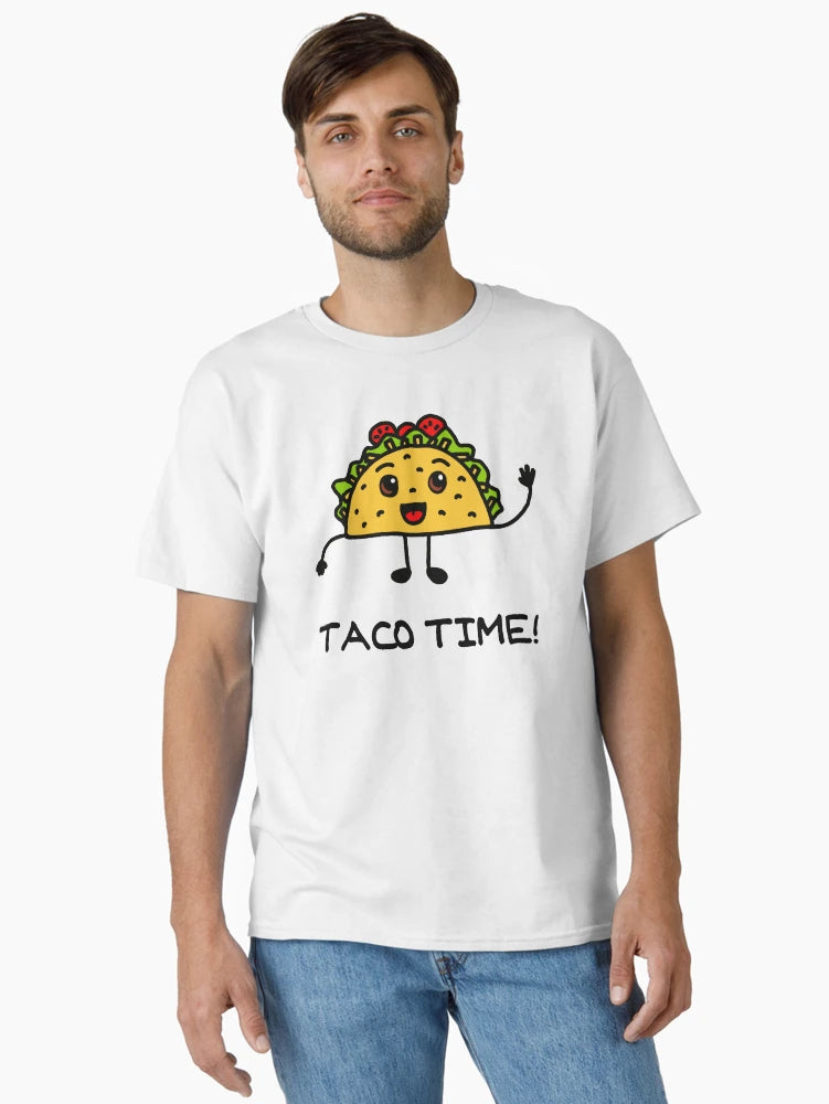 Taco Time Cute Mexican Food Funny Cartoon Character Cool Yummy Tacos