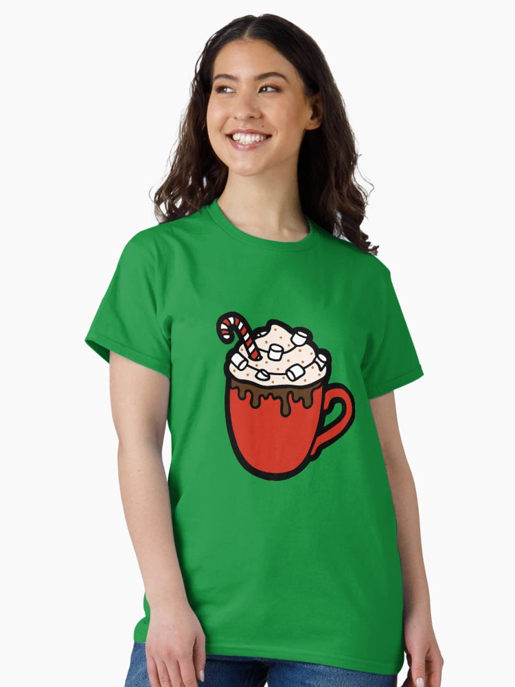 Festive Hot Cocoa Pattern in Green