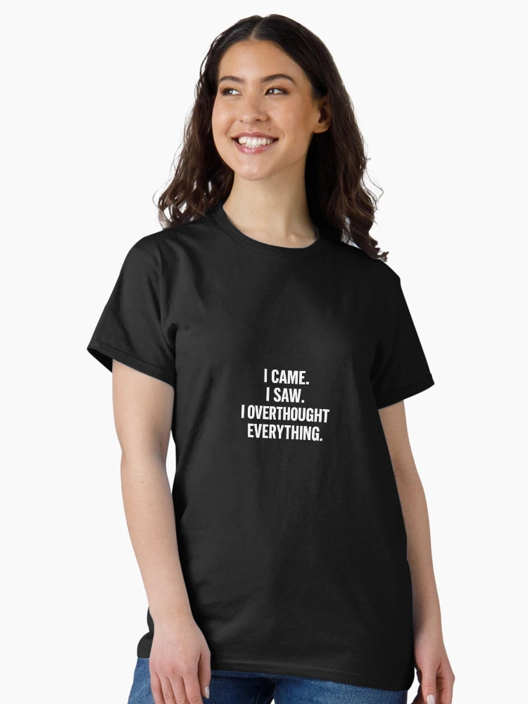 Overthinking Funny T-Shirt – Introvert Humor Tee