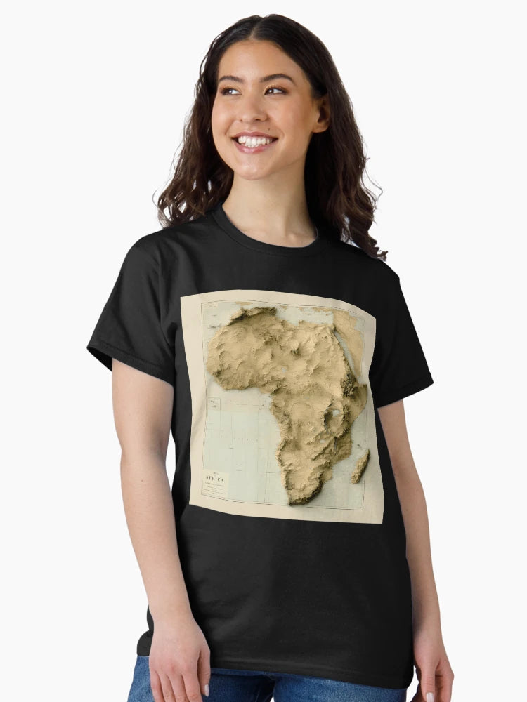 1884 Africa Relief Map 3D Digitally-Rendered