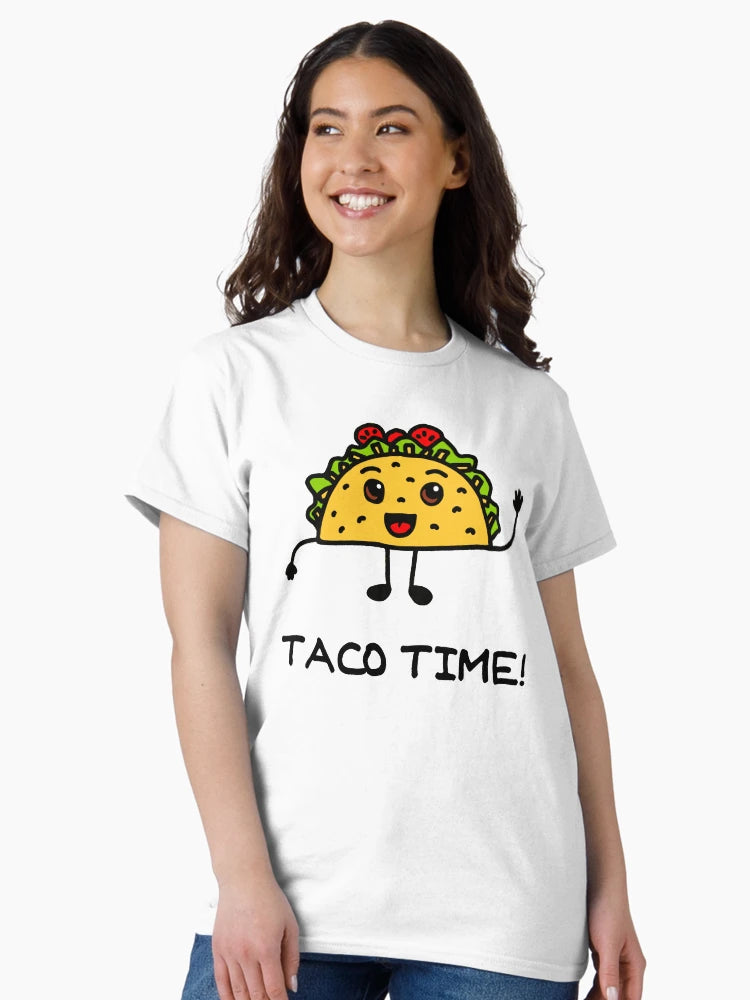 Taco Time Cute Mexican Food Funny Cartoon Character Cool Yummy Tacos
