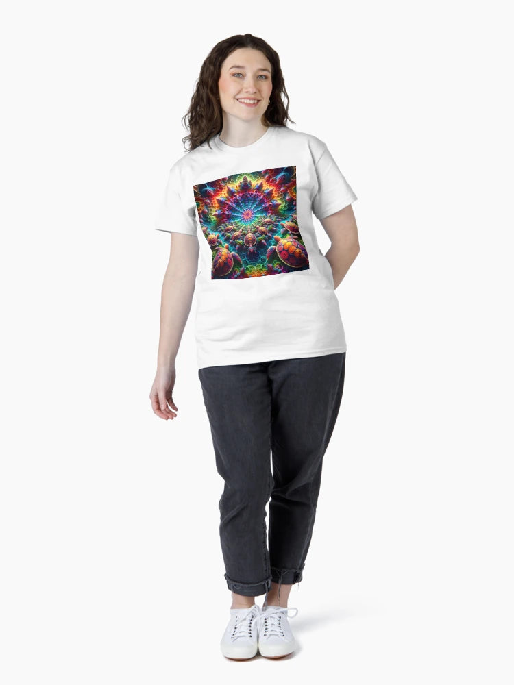 A.I. Psychedelic Fractal Sea Turtle 0004 FunFractals ChromaDepth 3D