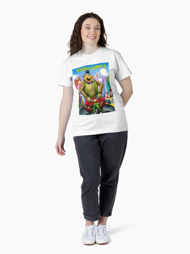 MAGILLA GORILLA : Vintage Cartoon Abstract Character on a Motorcycle Print