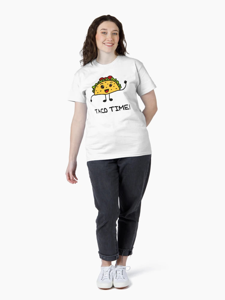 Taco Time Cute Mexican Food Funny Cartoon Character Cool Yummy Tacos