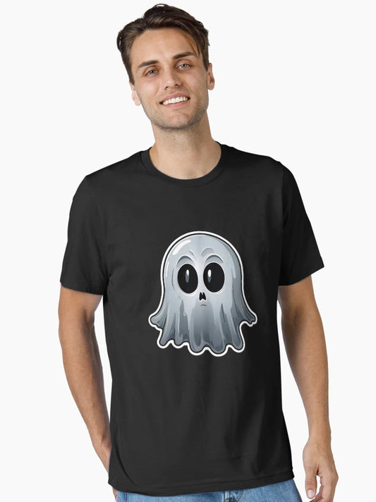 Ethereal Ghost 'Boo' Sticker – Glowing Font and Misty Tendrils - T shirt