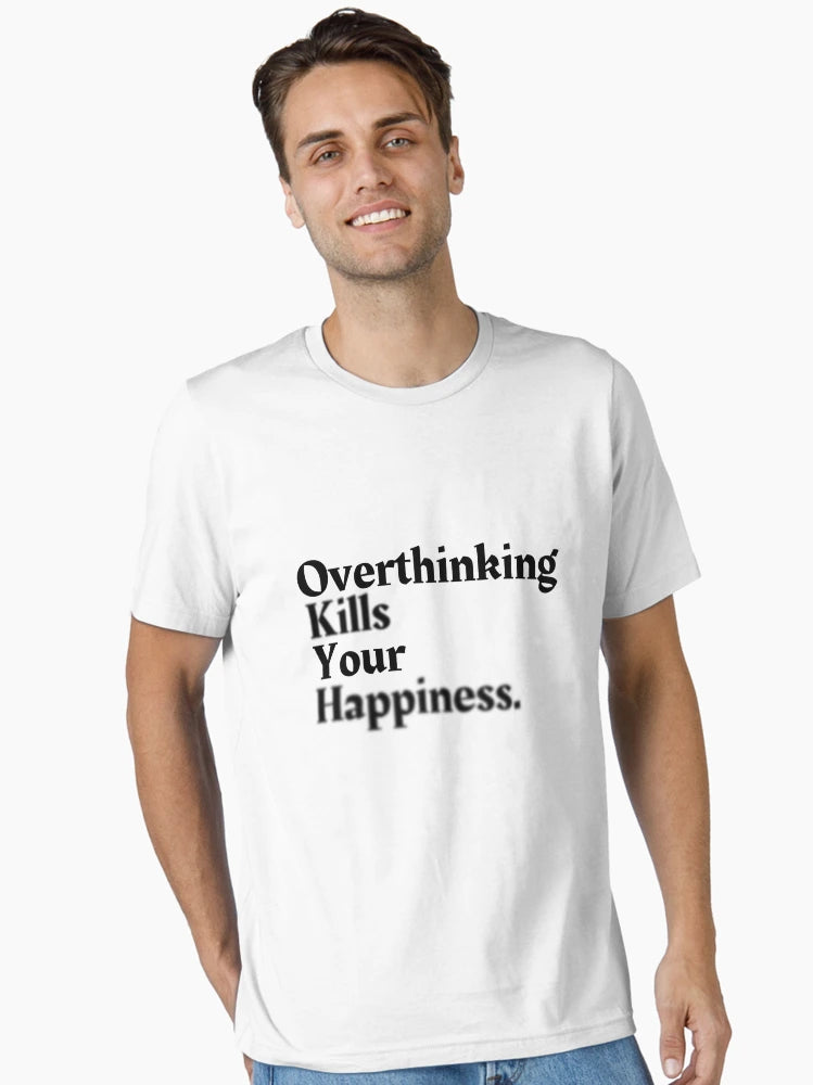 Overthinking Kills Your Happiness, Motivation Serious Quote Collection With Blur Effect