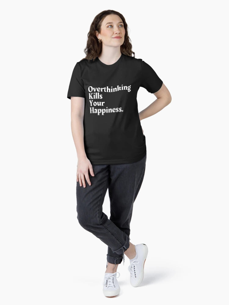 Overthinking Kills Your Happiness, Motivation Serious Quote Collection With Blur Effect