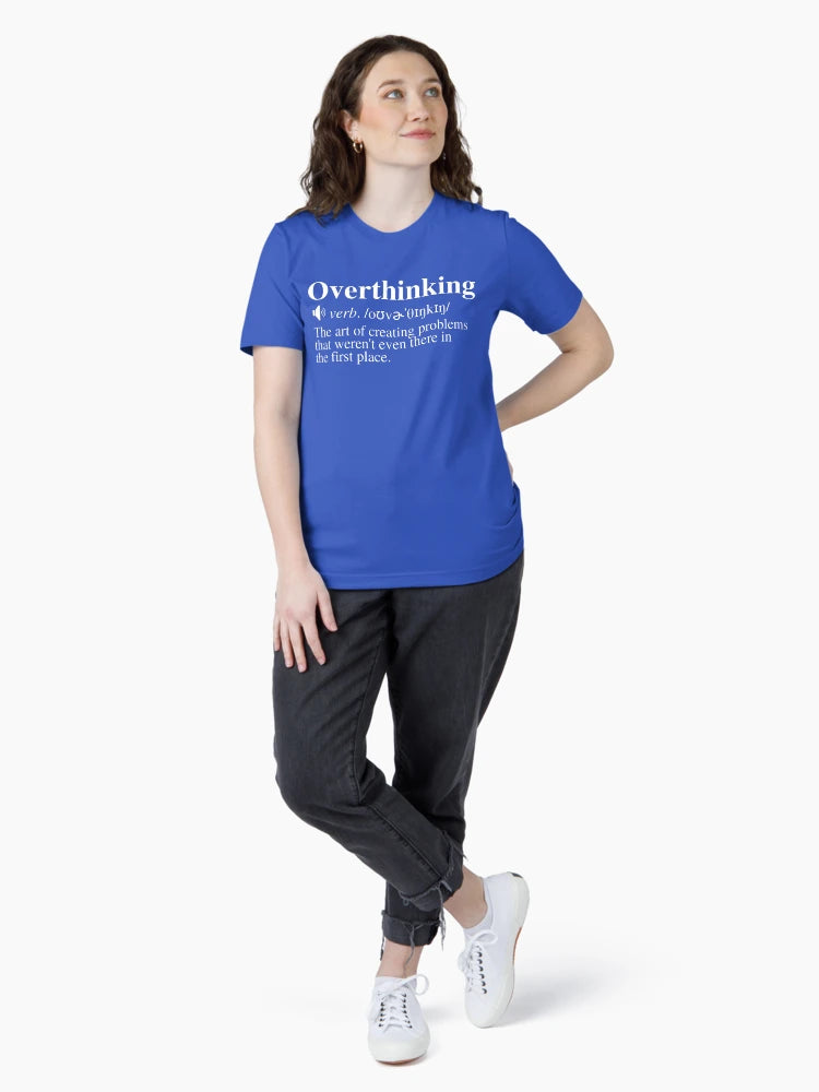 Overthinking Definition: Creating Problems (Navy/Blue Background)