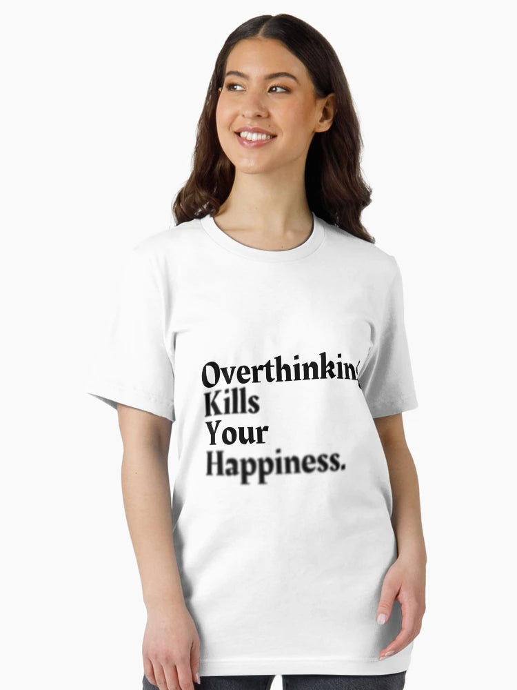 Overthinking Kills Your Happiness, Motivation Serious Quote Collection With Blur Effect