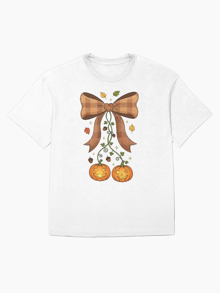 Festive Croquette Bow with Dangling Jack-O-Lanterns #1