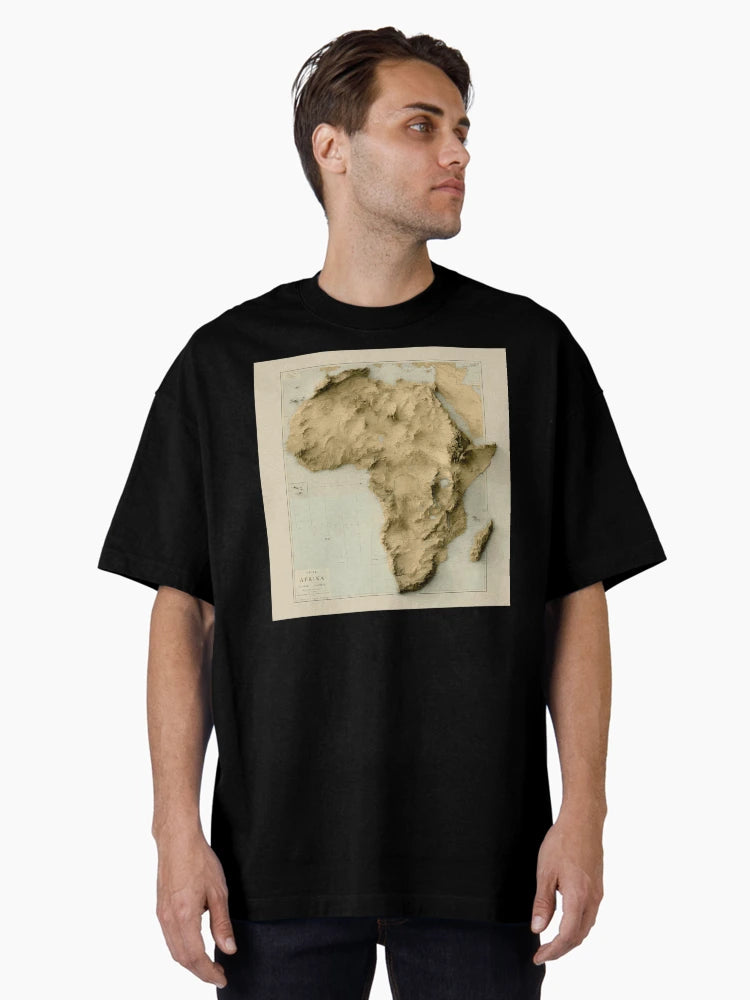 1884 Africa Relief Map 3D Digitally-Rendered