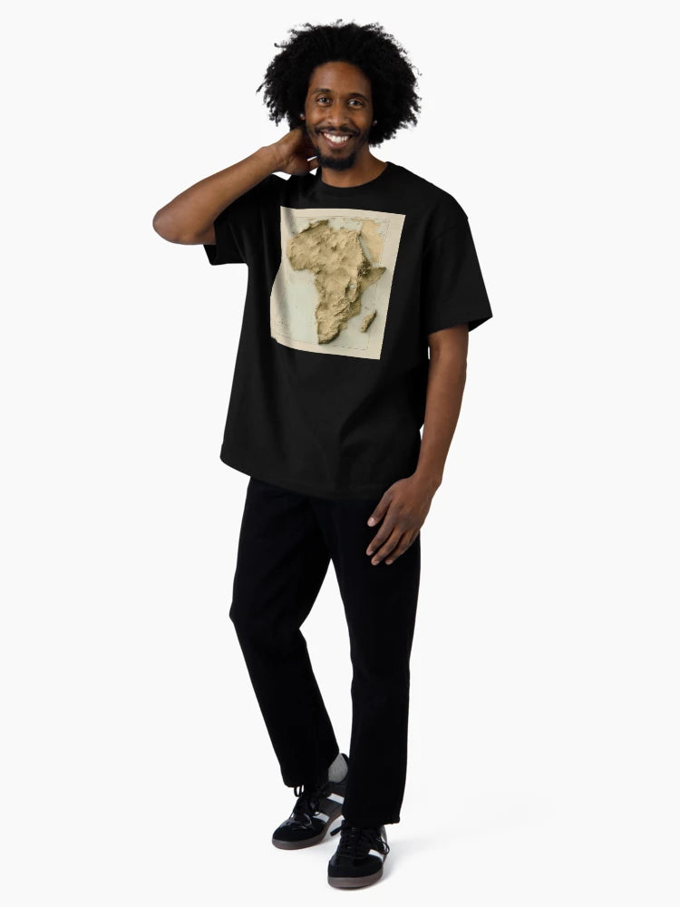 1884 Africa Relief Map 3D Digitally-Rendered