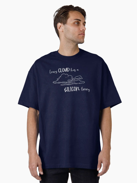 Every cloud has a SILICON lining (White) - Geek Aware Apparel
