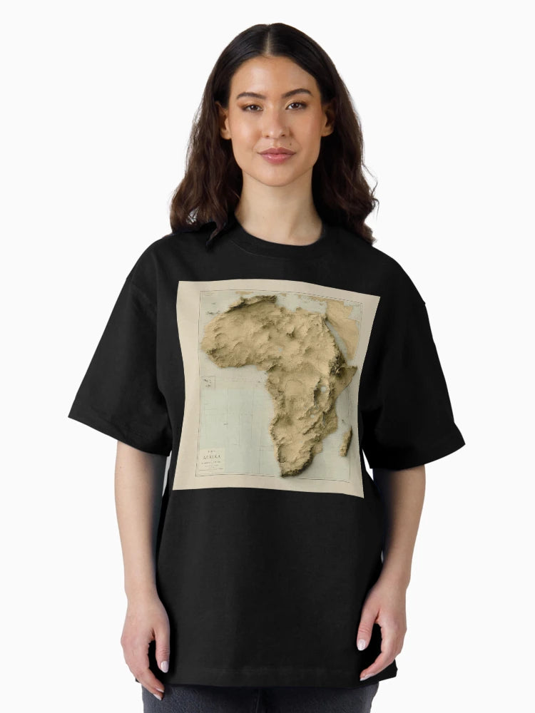 1884 Africa Relief Map 3D Digitally-Rendered