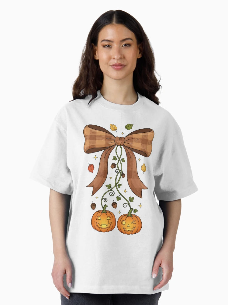 Festive Croquette Bow with Dangling Jack-O-Lanterns #1