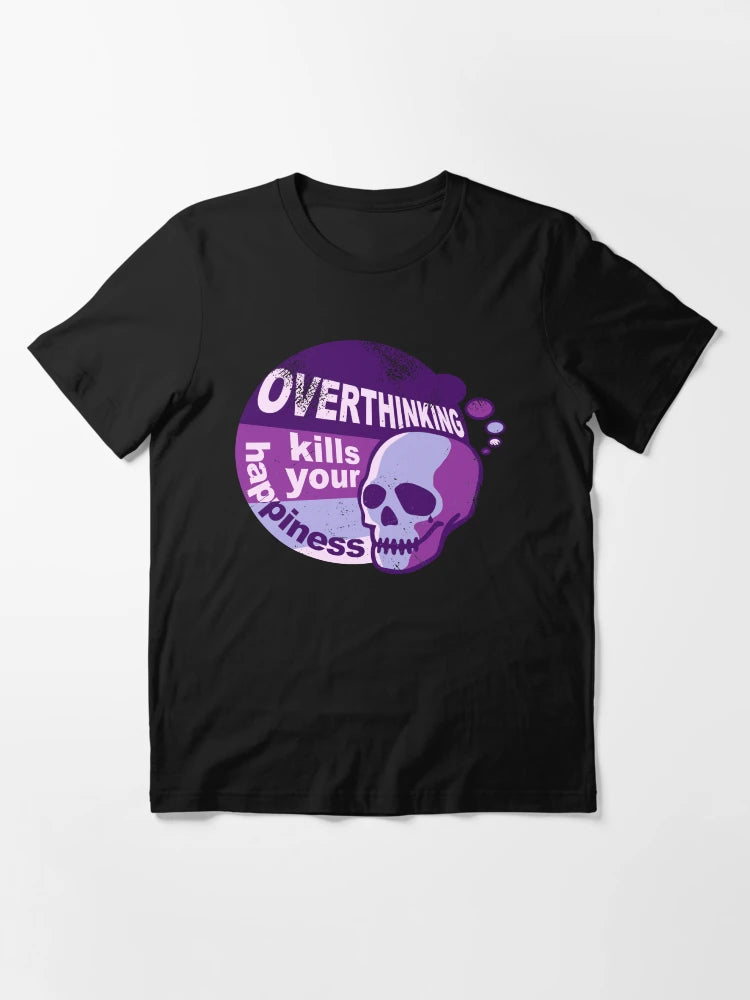 Overthinking kills your happiness Purple retro style | worn