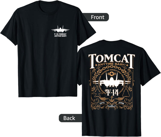F-14 Tomcat Military Fighter Jet Aircraft Design T-Shirt