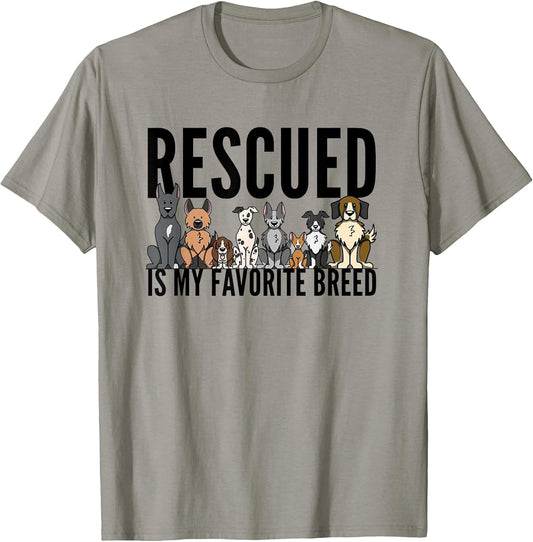 Dog Lovers T-Shirt for Women Men Kids - Rescue Dog Shirt T-Shirt