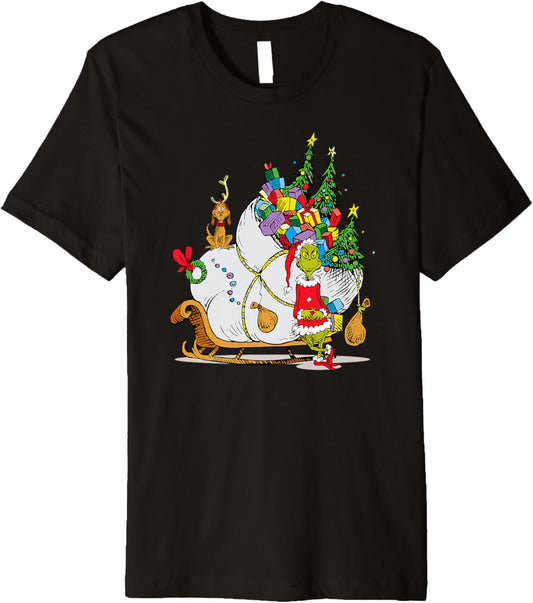 Dr. Seuss Grinch Sleigh Premium T-Shirt