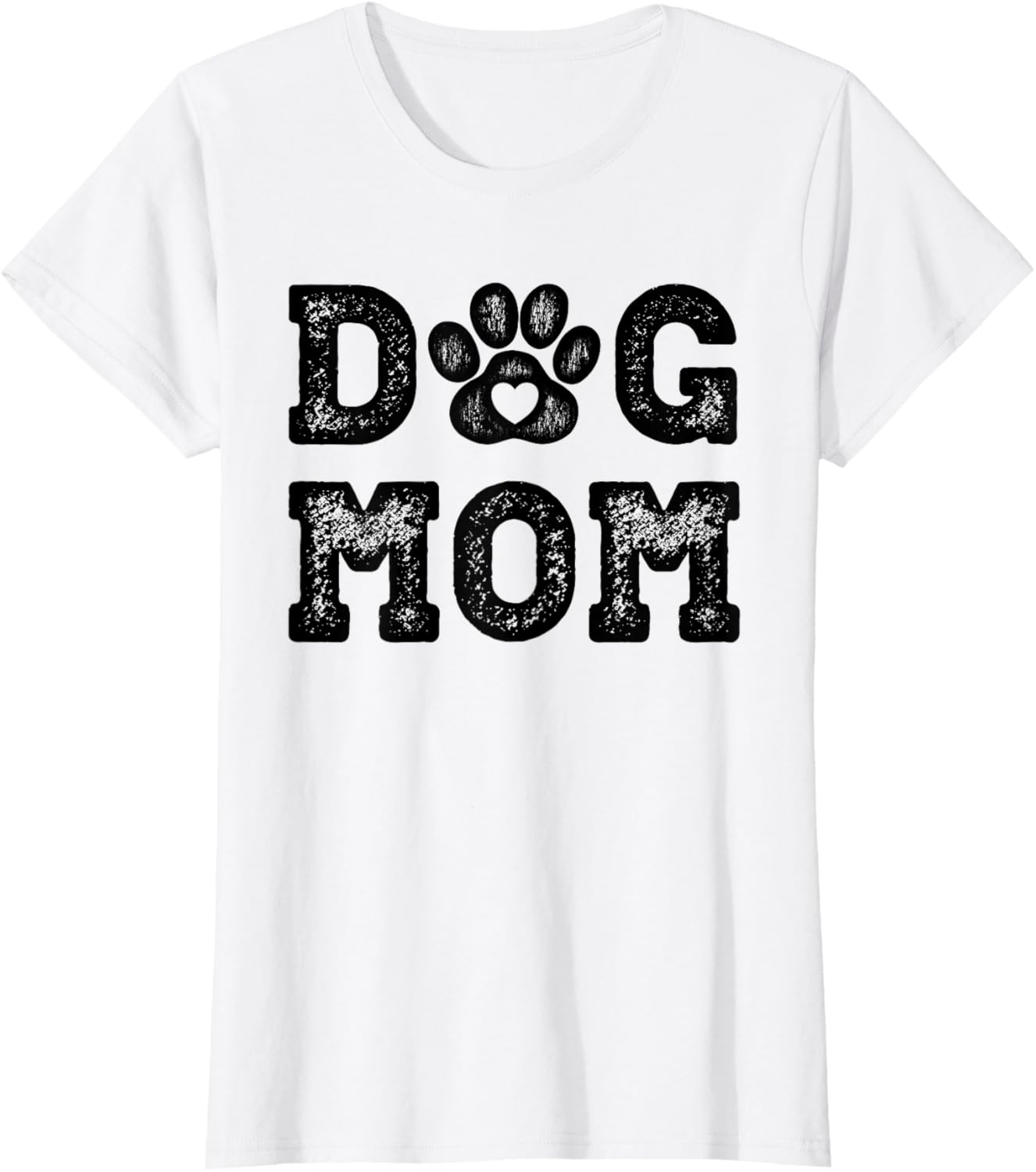 Dog Mom Gifts for Women Graphic Tee - Puppy Paw Heart Print T-Shirt