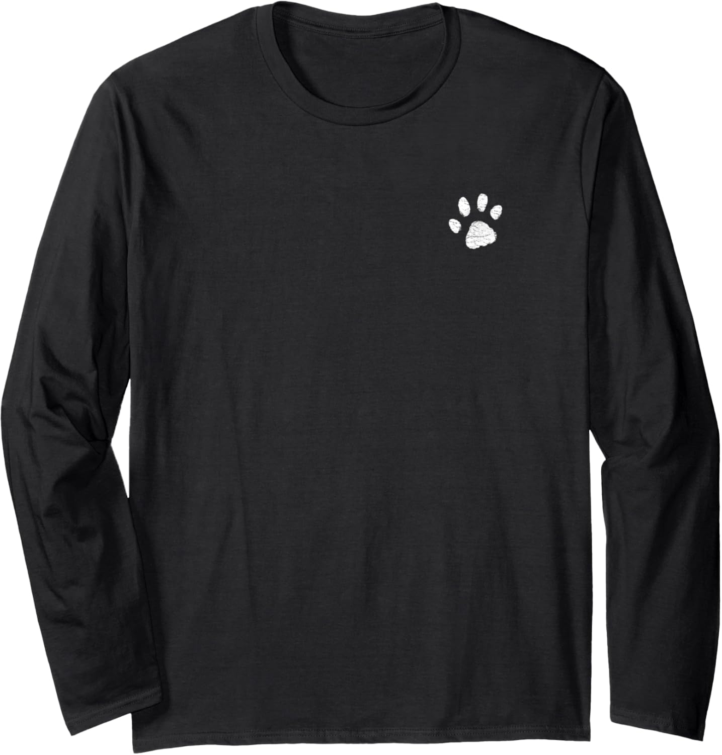 Dog Mom T Shirt | Left Chest Paw Print Women Men Dog Lover Long Sleeve T-Shirt