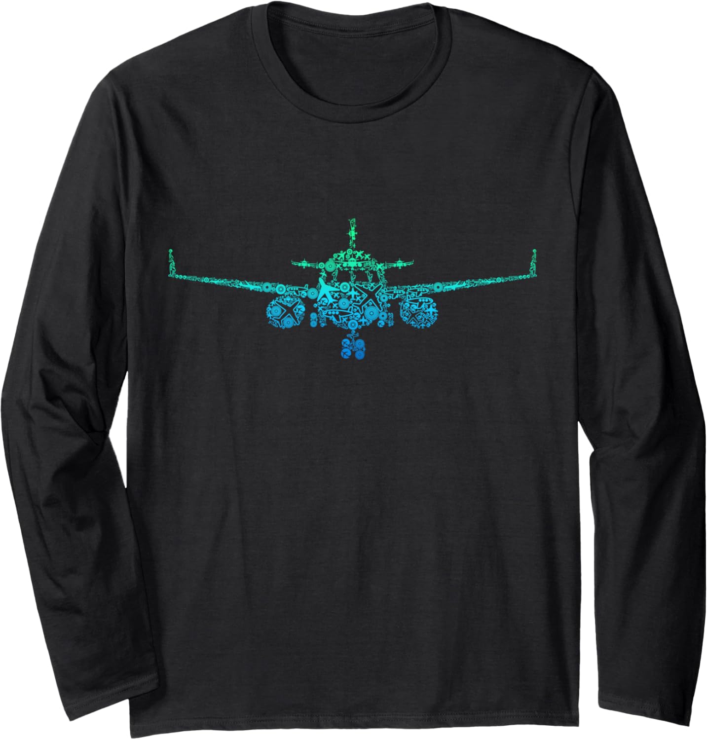 Airplane Pilot Kids Men Toddler Boys Plane Long Sleeve T-Shirt