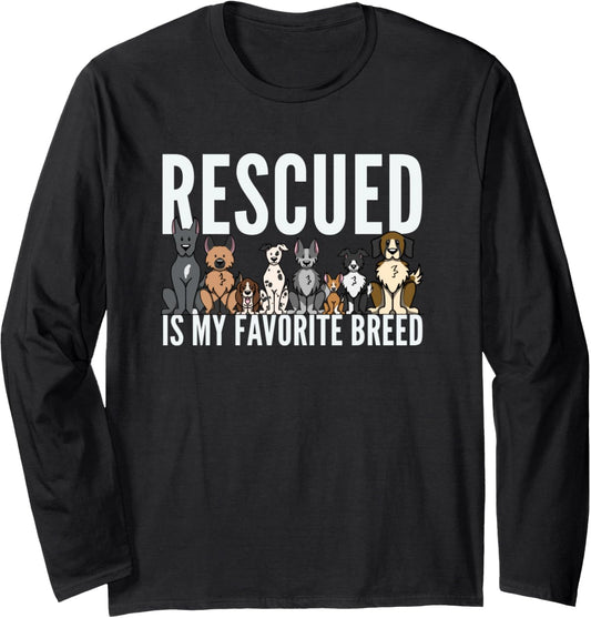 Dog Lovers Long Sleeve Shirt Women Men Kids Rescue Dog Shirt