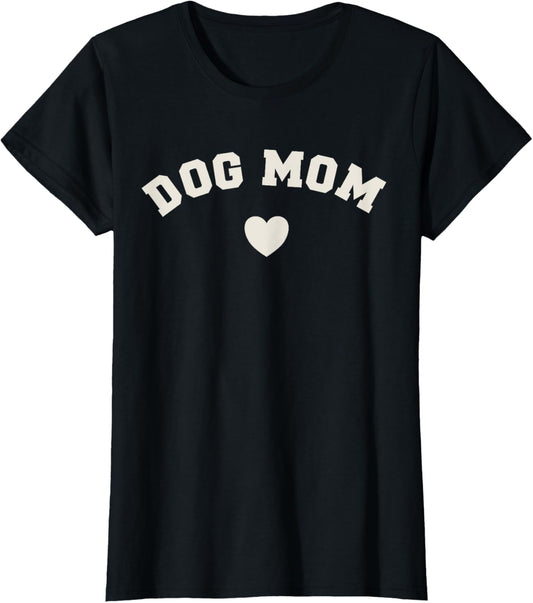 Dog Mom Gifts for Women Graphic Tee - Cute Puppy Heart Print T-Shirt