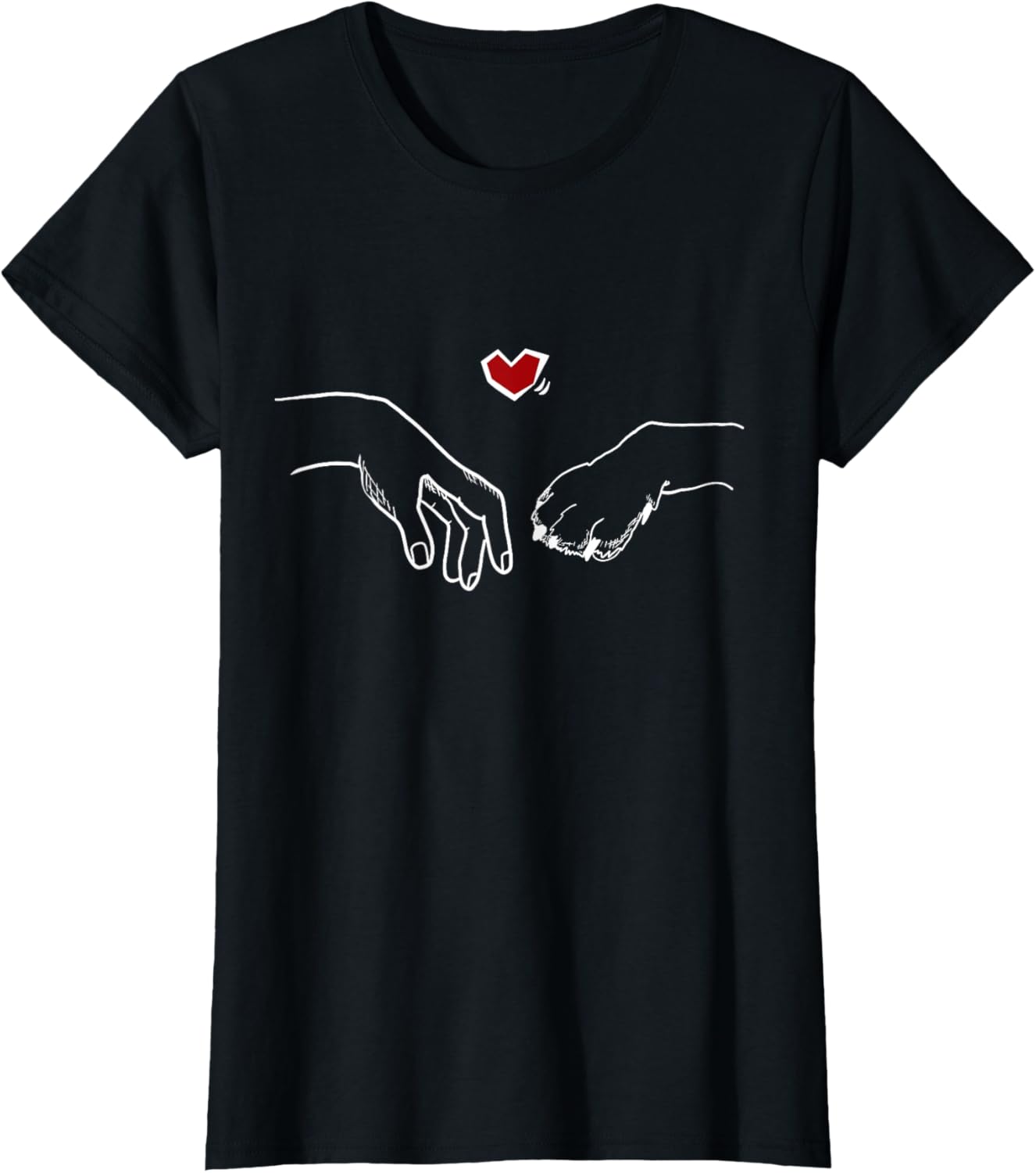 Dog paw Heart Cute dog mom T-Shirt