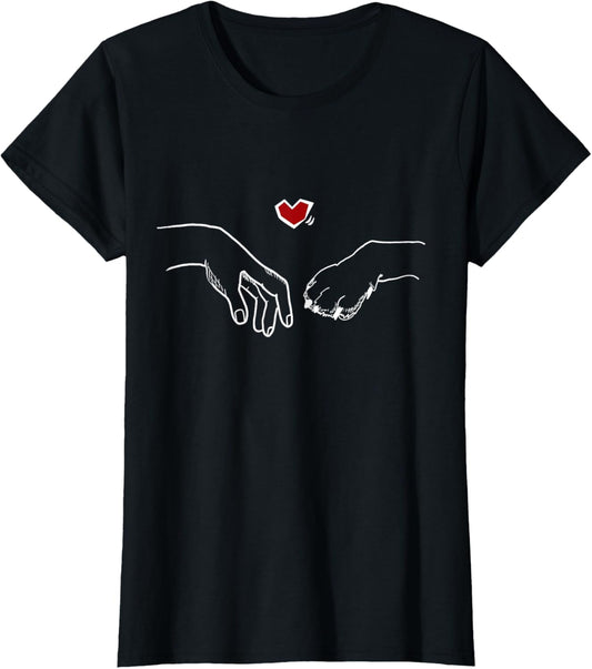 Dog paw Heart Cute dog mom T-Shirt