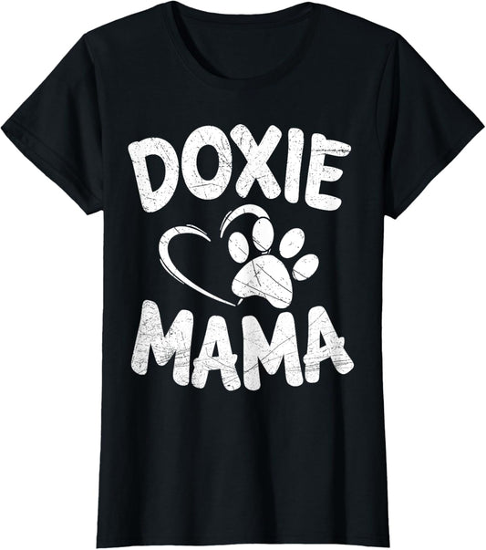 Doxie Mama T-Shirt Dog Mom Dachshund Weiner Owner Gifts Tee Women T-Shirt