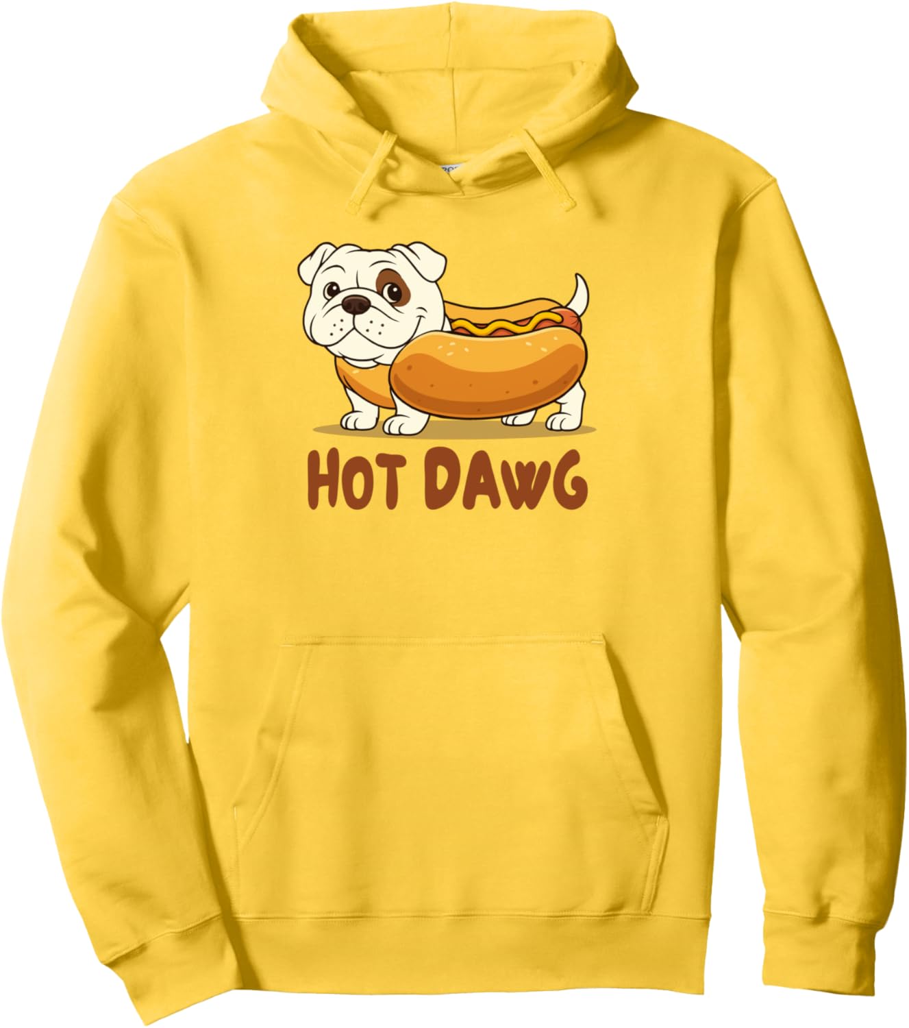 English Bulldog Mom Hotdog Dog Mom Dog Mama Hot Dawg Pullover Hoodie