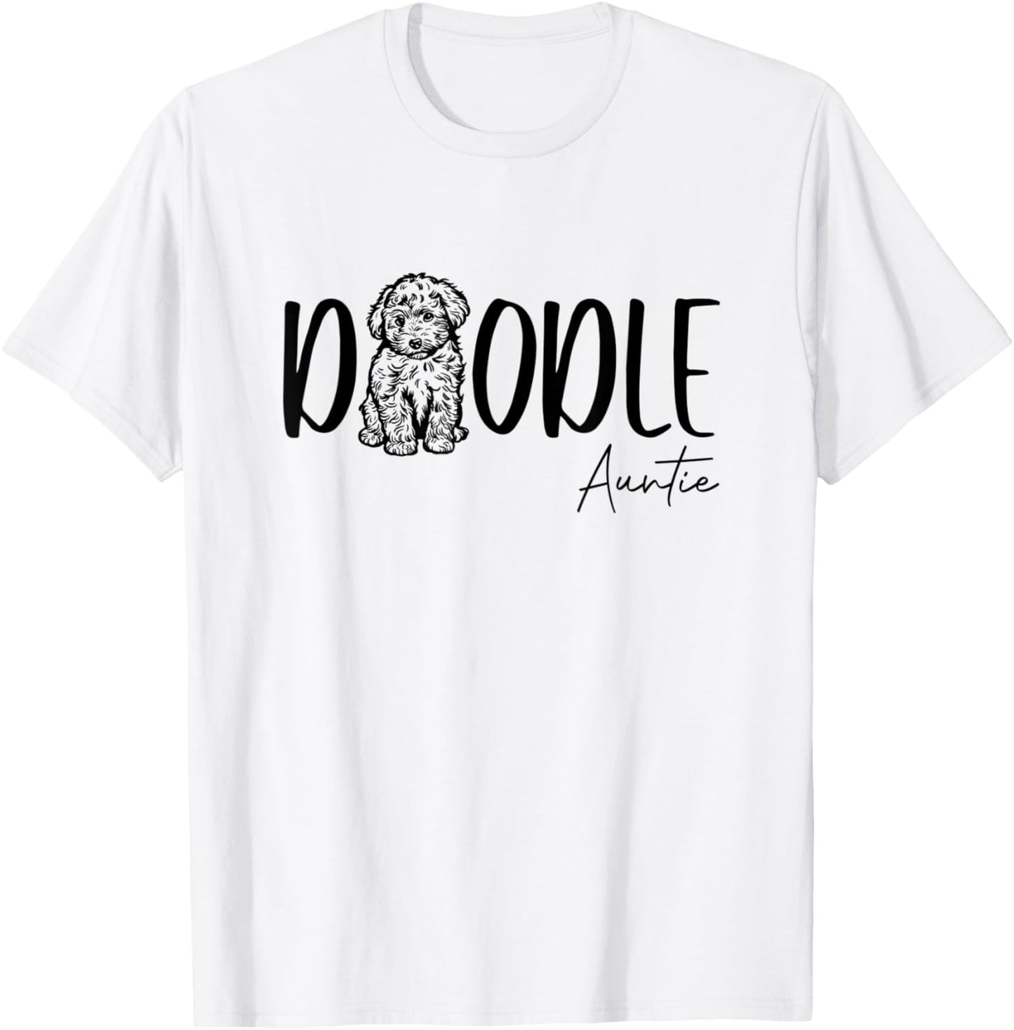 Doodle Auntie Cute Doodle Family Doodle Aunty Auntie Dog Mom T-Shirt for Men Women