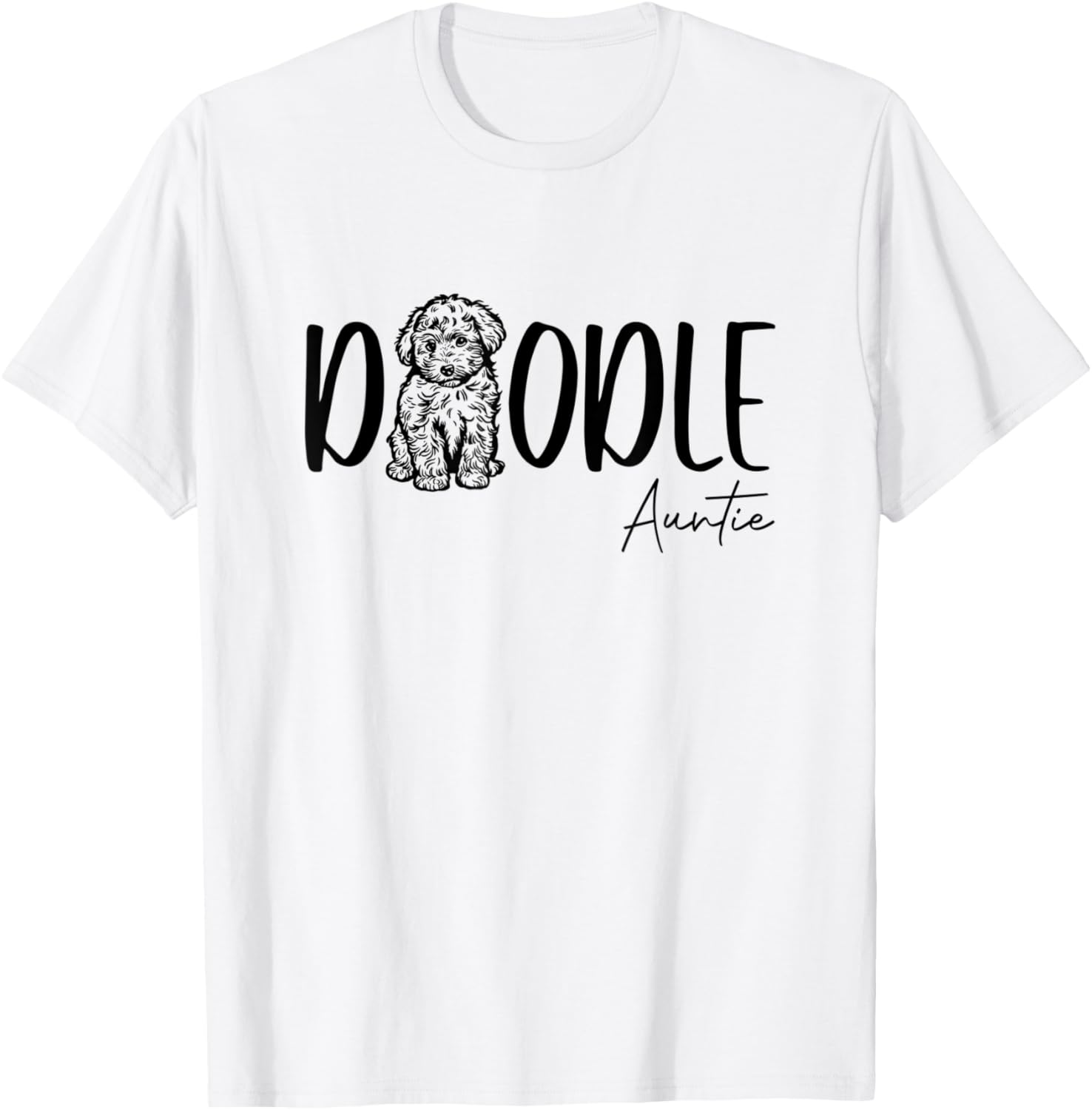 Doodle Auntie Cute Doodle Family Doodle Aunty Auntie Dog Mom T-Shirt for Men Women