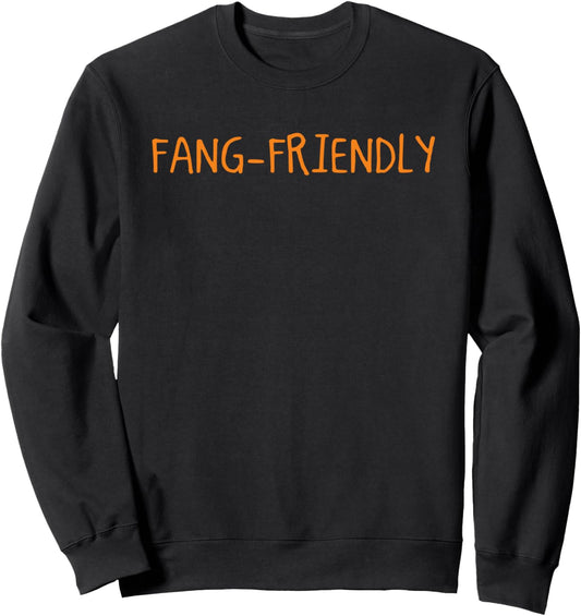 Fang Friendly Halloween Funny Vampire Spooky Season Sweatshirt