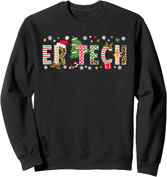 ER Tech Christmas Emergency Room Technician Xmas Party Sweatshirt