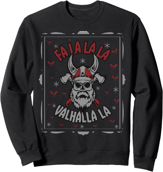 Fa La La La Valhalla Viking Ugly Christmas Sweaters Sweatshirt