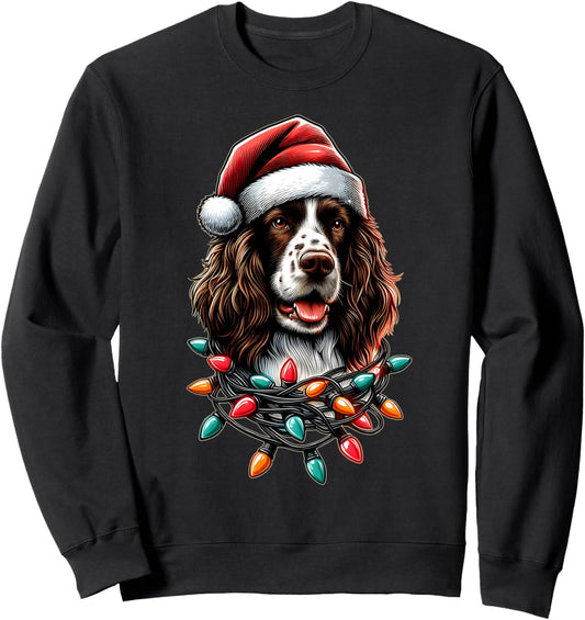 English Springer Spaniel Dog Christmas Hat Xmas Sweatshirt